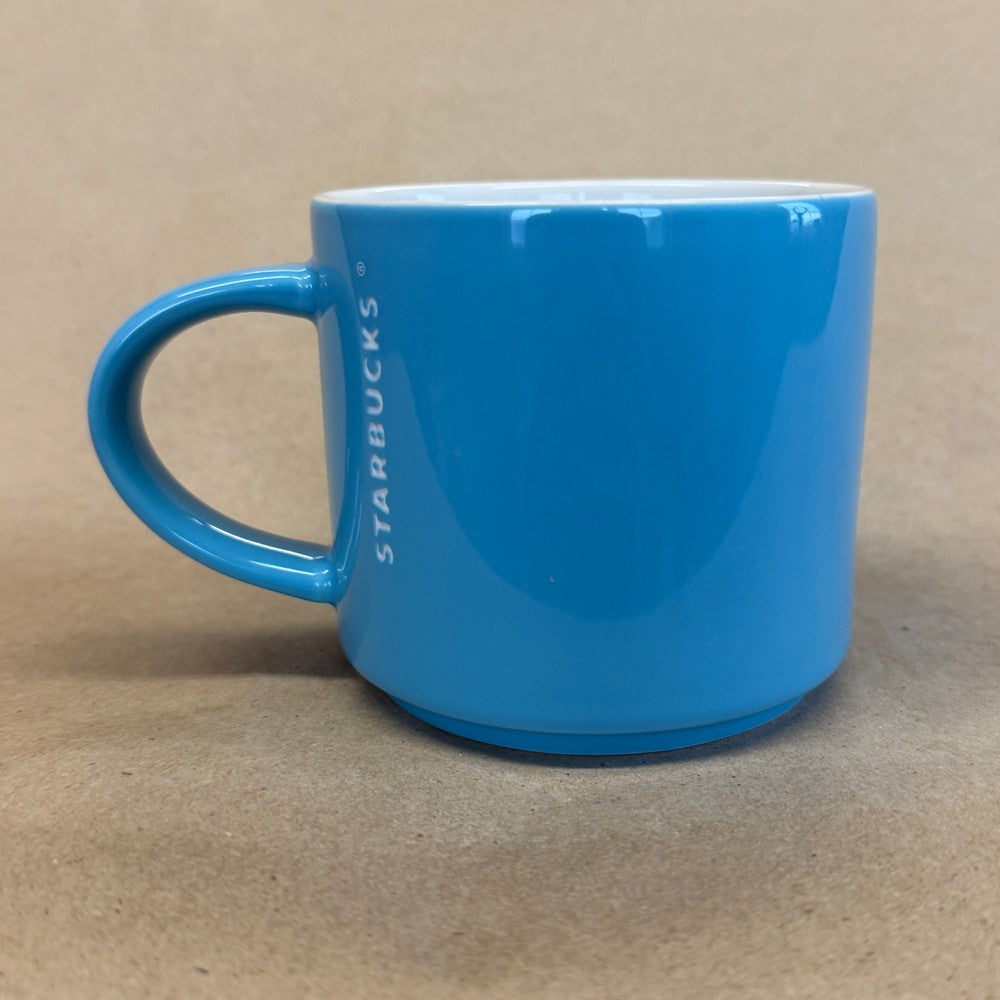 Starbucks Light Blue Etched White Letters Mug-2012